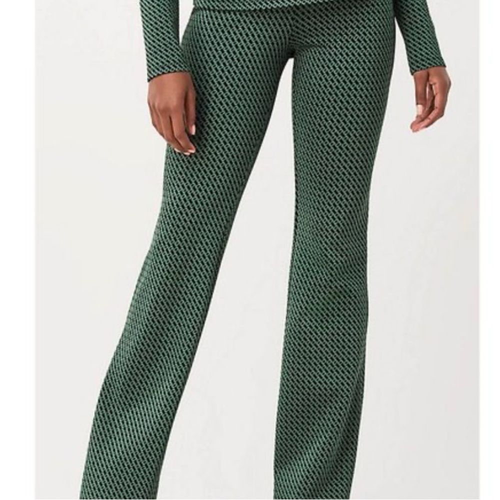 Diane Von Furstenberg Retro Print caspian mini Flare Pants Size XS